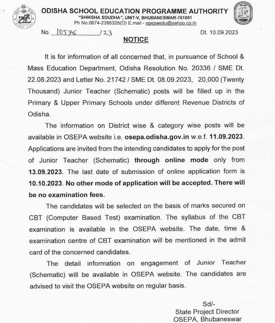 Odisha Junior Teacher Recruitment 2023 Out for 20000 Vacancies_40.1